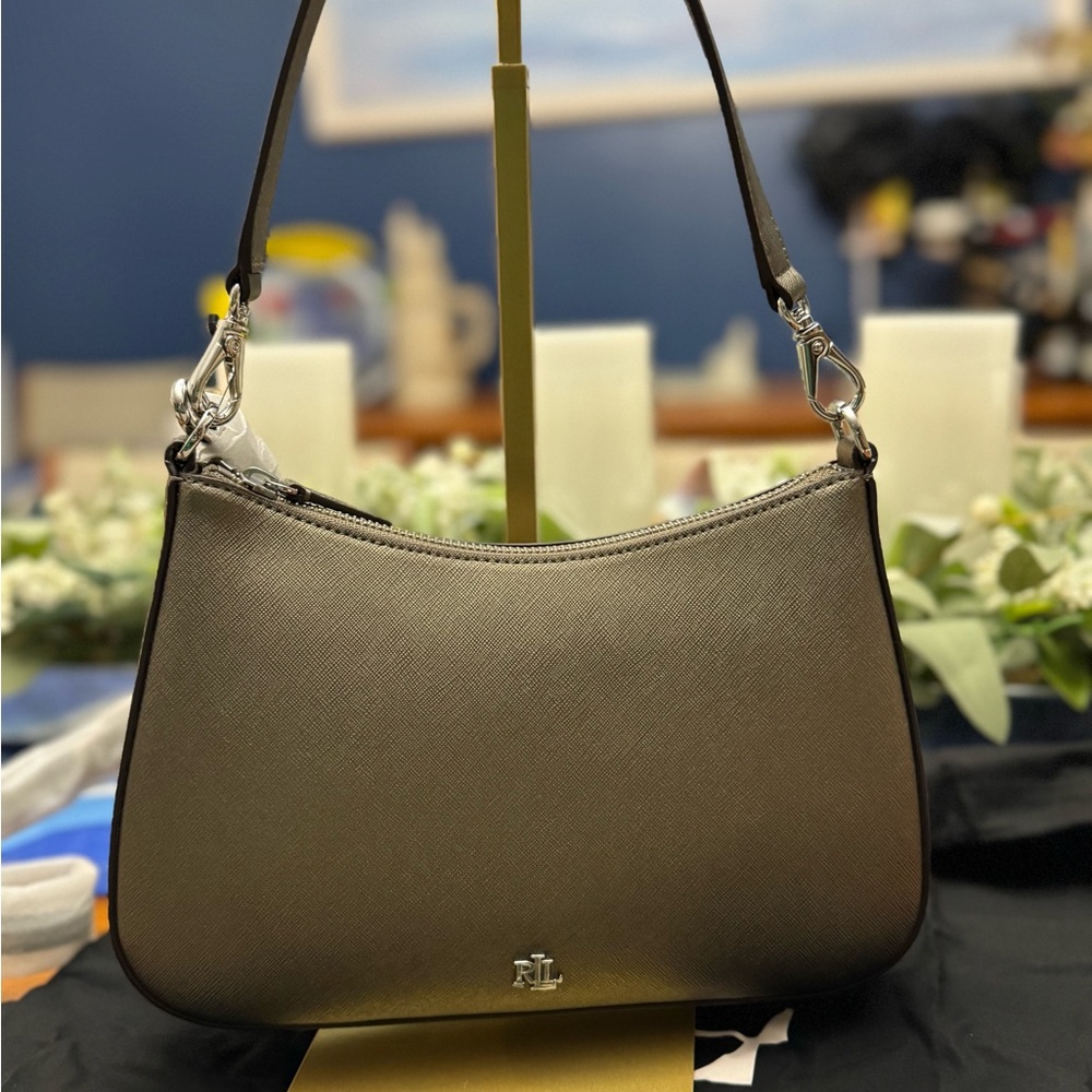 Ralph Lauren Dani Shoulder Bag in Pewter